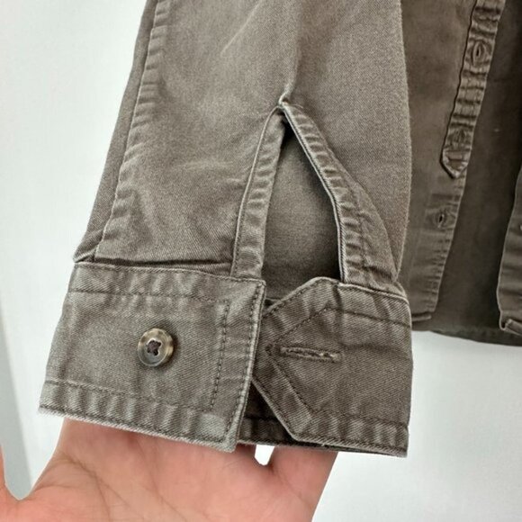 Banana Republic Dillon Long Sleeve Button Up Shirt Brown Women's XS Safari Boho - Picture 3 of 11